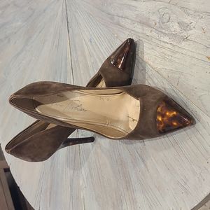 Marc Fisher brown suede heels